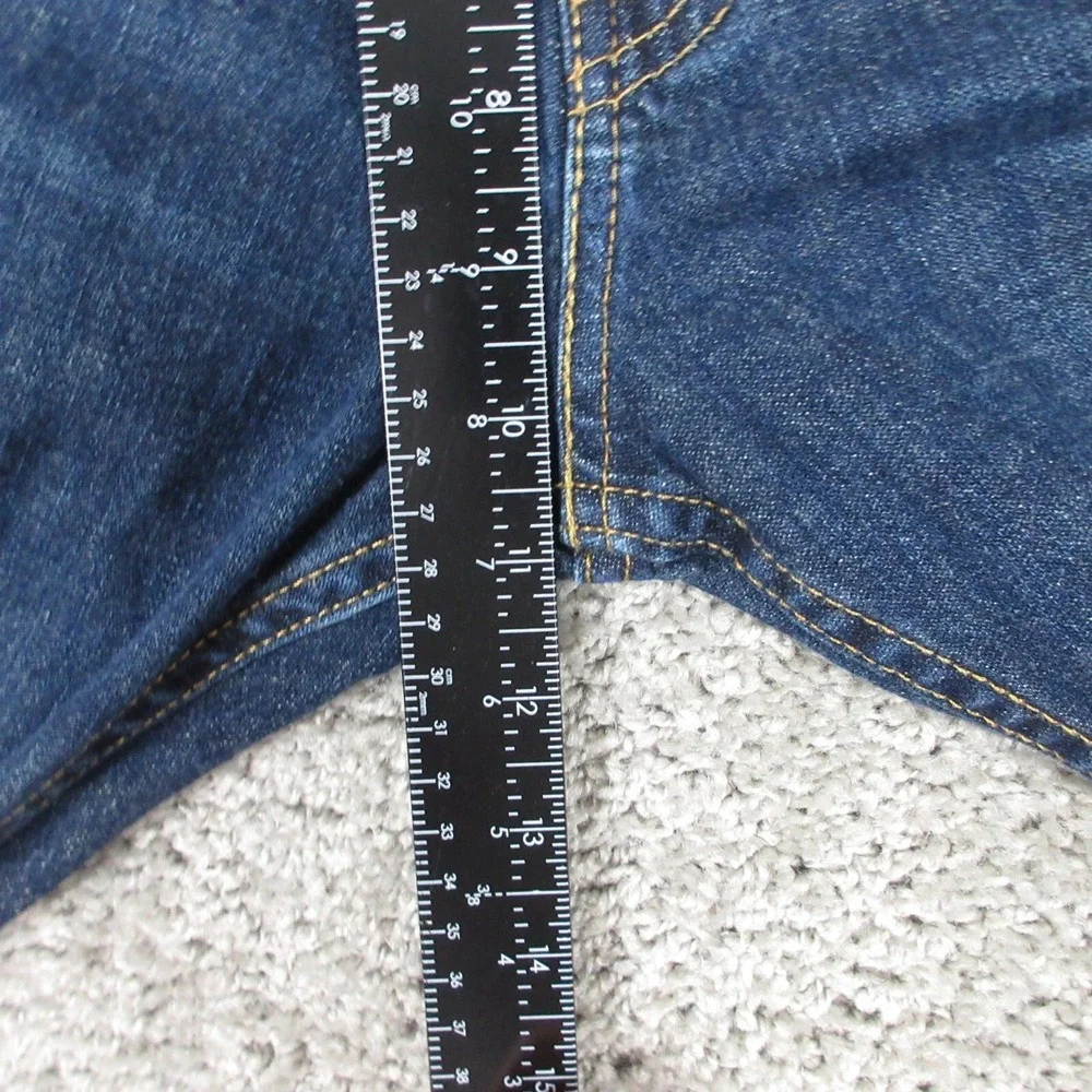 Levis Jeans Mens 36x32 Blue 514 Regular‎ Straight Whisker Faded Dark Denim Pants